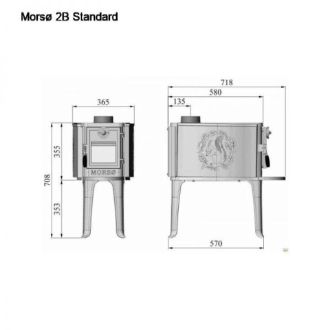 MORSO PIEC WOLNOSTOJĄCY RADIACYJNY 2 B STANDARD MORSO PIEC WOLNOSTOJĄCY RADIACYJNY 2 B STANDARD