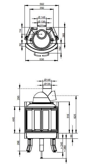 NORDPEIS WKŁAD KOMINKOWY NI-22 SZPROSY NORDPEIS WKŁAD KOMINKOWY NI-22 SZPROSY