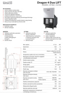 UNICO WKŁAD KOMINKOWY DRAGON 4 DUO LIFT RASTER