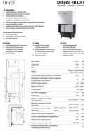 UNICO WKŁAD KOMINKOWY DRAGON 4B LIFT RASTER