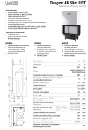 UNICO WKŁAD KOMINKOWY DRAGON 4B SLIM LIFT RASTER