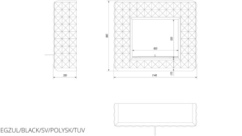 KRATKI BIOKOMINEK EGZUL CZARNY SWAROVSKI KRATKI BIOKOMINEK EGZUL CZARNY SWAROVSKI