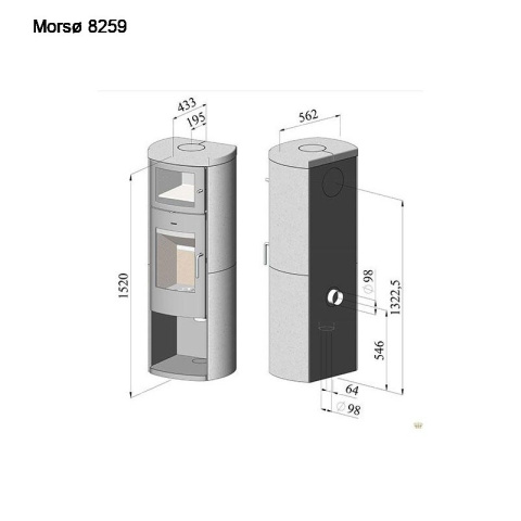 MORSO PIEC WOLNOSTOJĄCY KONWEKCYJNY 8259 MORSO PIEC WOLNOSTOJĄCY KONWEKCYJNY 8259