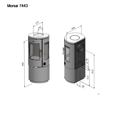 MORSO PIEC WOLNOSTOJĄCY KONWEKCYJNY 7443 MORSO PIEC WOLNOSTOJĄCY KONWEKCYJNY 7443