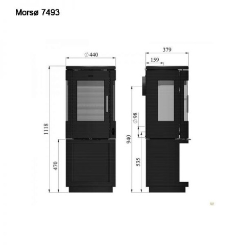 MORSO PIEC WOLNOSTOJĄCY KONWEKCYJNY 7493 MORSO PIEC WOLNOSTOJĄCY KONWEKCYJNY 7493