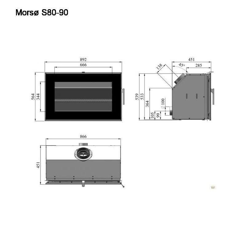 MORSO WKŁAD KOMINKOWY KONWEKCYJNY S80-90 MORSO WKŁAD KOMINKOWY KONWEKCYJNY S80-90