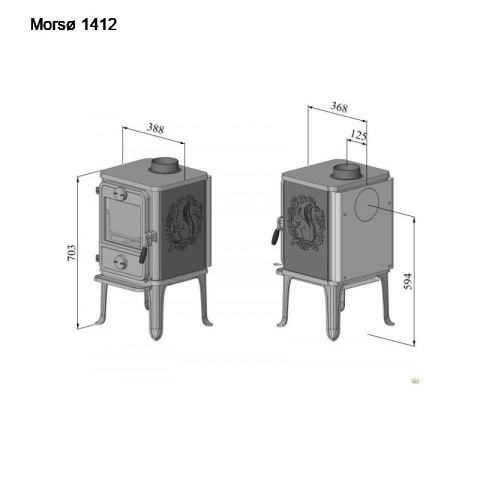 MORSO PIEC WOLNOSTOJĄCY RADIACYJNY 1412 MORSO PIEC WOLNOSTOJĄCY RADIACYJNY 1412