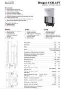 UNICO WKŁAD KOMINKOWY DRAGON 6 XXL DUO LIFT RASTER