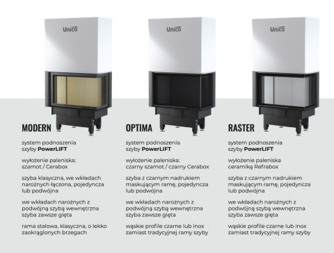 UNICO WKŁAD KOMINKOWY DRAGON 4B SLIM LIFT RASTER UNICO WKŁAD KOMINKOWY DRAGON 4B SLIM LIFT RASTER
