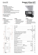 UNICO WKŁAD KOMINKOWY DRAGON 9 DUO LIFT MODERN