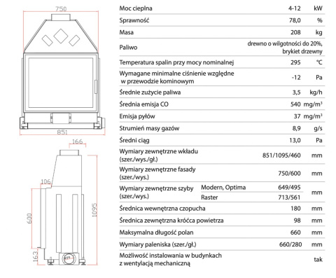 UNICO WKŁAD KOMINKOWY DRAGON 6 XXL OPTIMA PORTAL UNICO WKŁAD KOMINKOWY DRAGON 6 XXL OPTIMA PORTAL