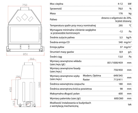 UNICO WKŁAD KOMINKOWY DRAGON 6 XL RASTER PORTAL UNICO WKŁAD KOMINKOWY DRAGON 6 XL RASTER PORTAL