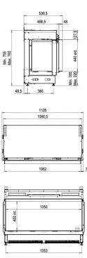 FABER WKŁAD KOMINKOWY ELEKTRYCZNY E-MATRIX LINEAR 1050/400 I