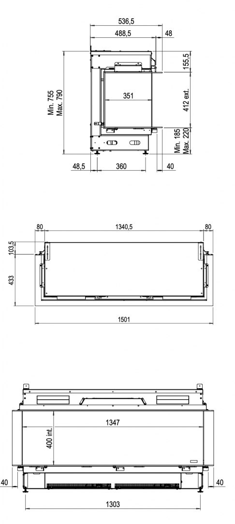 FABER WKŁAD KOMINKOWY ELEKTRYCZNY E-MATRIX LINEAR 1300/400 III FABER WKŁAD KOMINKOWY ELEKTRYCZNY E-MATRIX LINEAR 1300/400 III