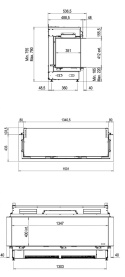 FABER WKŁAD KOMINKOWY ELEKTRYCZNY E-MATRIX LINEAR 1300/400 III