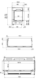 FABER WKŁAD KOMINKOWY ELEKTRYCZNY E-MATRIX LINEAR 1300/400 II