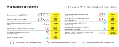 KLIMOSZ KOCIOŁ LE 10 EKO 190 EC 11,4kW KLIMOSZ KOCIOŁ LE 10 EKO 190 EC 11,4kW