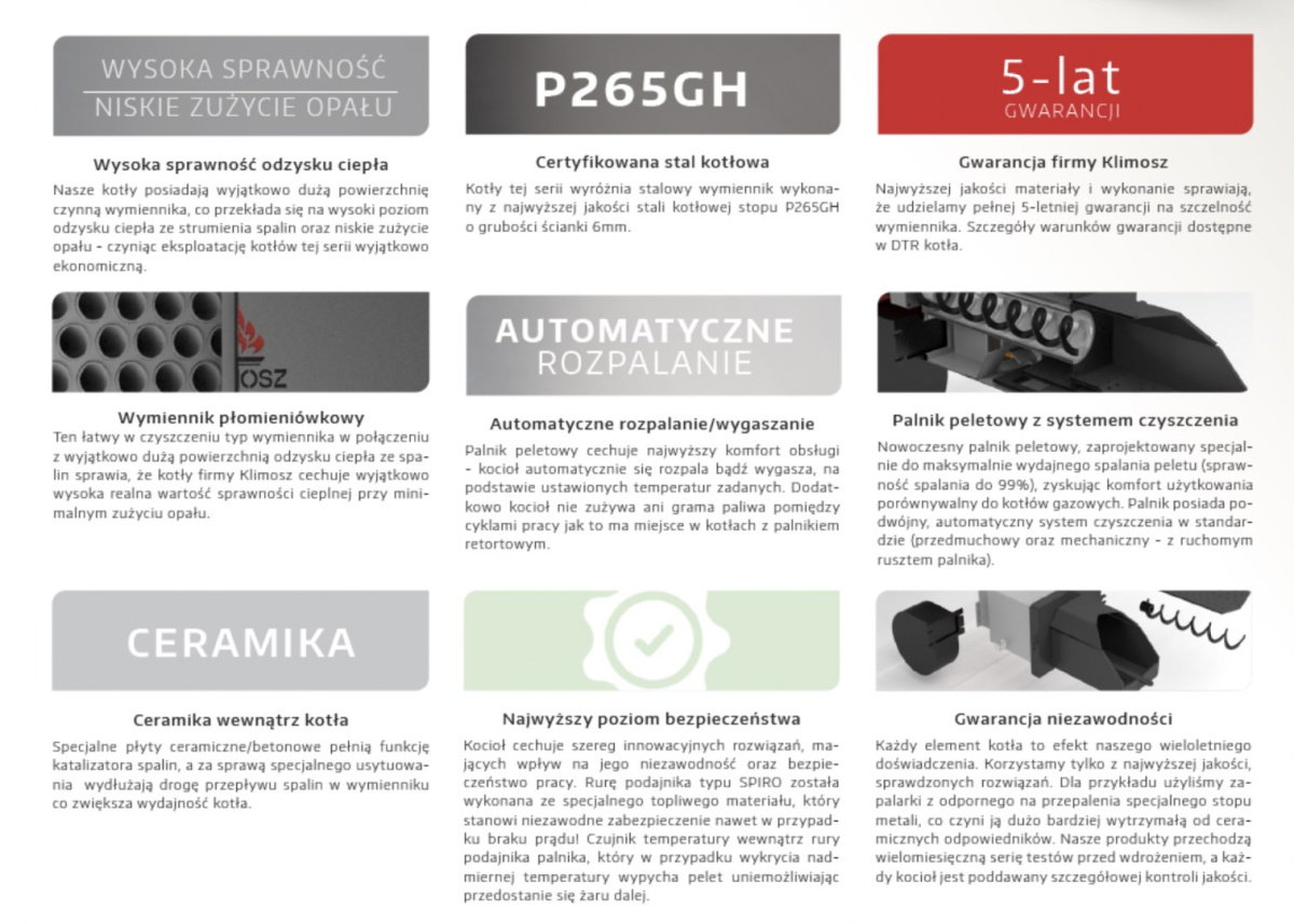 KLIMOSZ KOCIOŁ PELET LE 10 EKO 310 RT-16 10kW KLIMOSZ KOCIOŁ PELET LE 10 EKO 310 RT-16 10kW