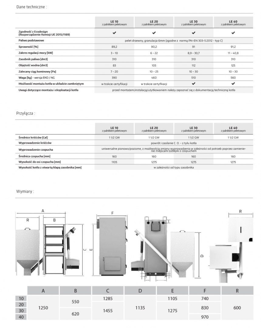 KLIMOSZ KOCIOŁ PELET LE 10 EKO 310 RT-16 10kW KLIMOSZ KOCIOŁ PELET LE 10 EKO 310 RT-16 10kW