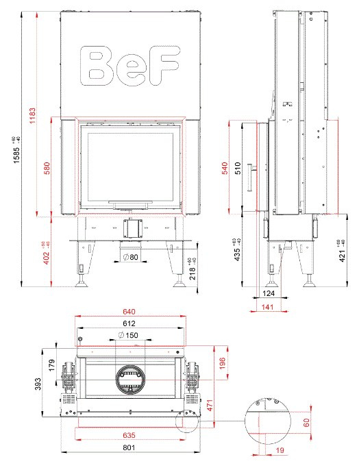 BEF HOME WKŁAD KOMINKOWY DOUBLE FEEL V 6 N PASSIVE BEF HOME WKŁAD KOMINKOWY DOUBLE FEEL V 6 N PASSIVE