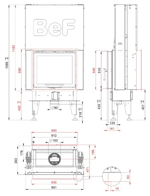 BEF HOME WKŁAD KOMINKOWY DOUBLE FEEL V 6 N PASSIVE BEF HOME WKŁAD KOMINKOWY DOUBLE FEEL V 6 N PASSIVE