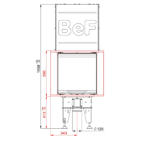 BEF HOME WKŁAD KOMINKOWY ROYAL V 8 U BEF HOME WKŁAD KOMINKOWY ROYAL V 8 U