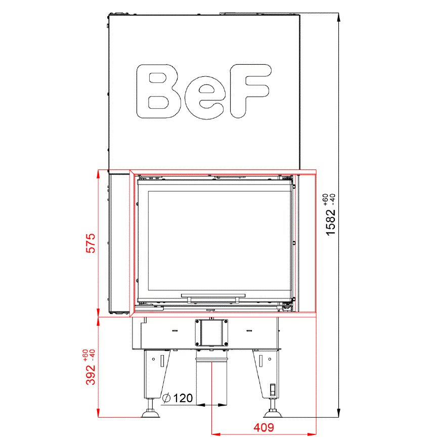 BEF HOME WKŁAD KOMINKOWY ROYAL V 7 CP BEF HOME WKŁAD KOMINKOWY ROYAL V 7 CP