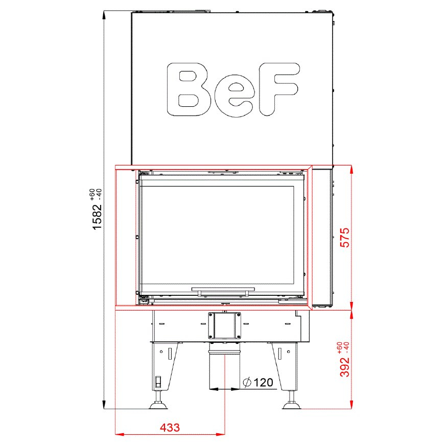 BEF HOME WKŁAD KOMINKOWY ROYAL V 8 CL BEF HOME WKŁAD KOMINKOWY ROYAL V 8 CL
