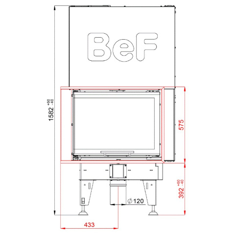 BEF HOME WKŁAD KOMINKOWY ROYAL V 8 CL BEF HOME WKŁAD KOMINKOWY ROYAL V 8 CL
