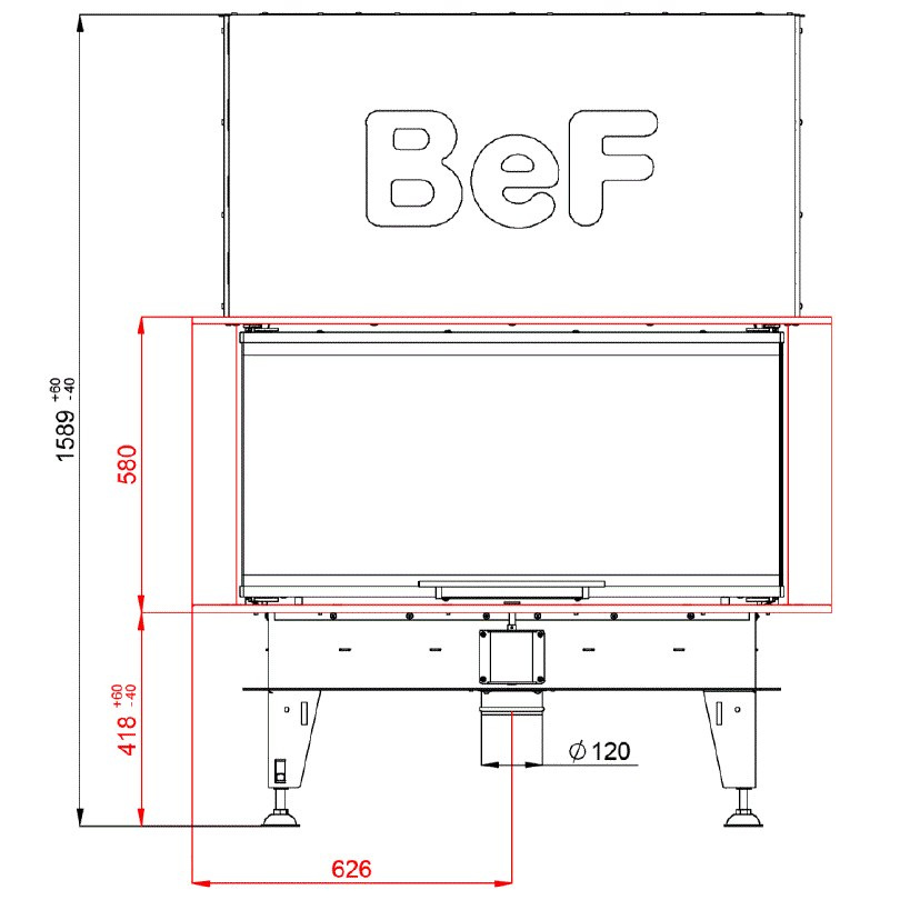 BEF HOME WKŁAD KOMINKOWY ROYAL V 10 C BEF HOME WKŁAD KOMINKOWY ROYAL V 10 C