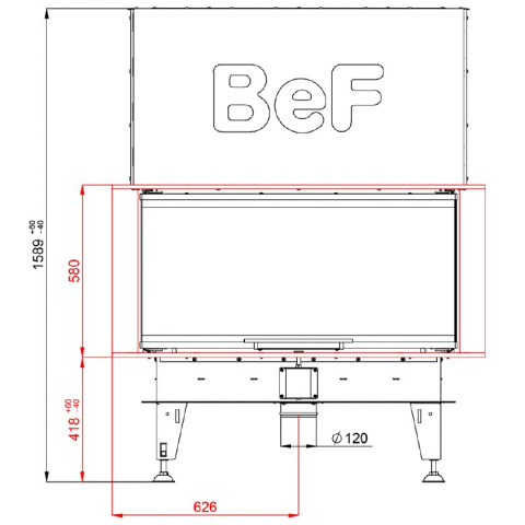 BEF HOME WKŁAD KOMINKOWY ROYAL V 10 C BEF HOME WKŁAD KOMINKOWY ROYAL V 10 C
