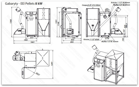 KOSTRZEWA KOCIOŁ EEI PELLETS 8kW KOSTRZEWA KOCIOŁ EEI PELLETS 8kW