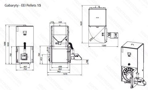 KOSTRZEWA KOCIOŁ EEI PELLETS 15kW KOSTRZEWA KOCIOŁ EEI PELLETS 15kW