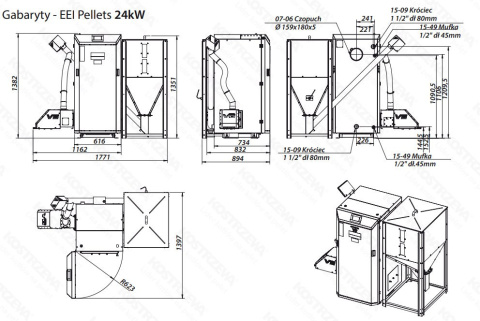 KOSTRZEWA KOCIOŁ EEI PELLETS 24kW KOSTRZEWA KOCIOŁ EEI PELLETS 24kW
