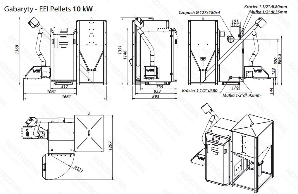 KOSTRZEWA KOCIOŁ EEI PELLETS 10kW KOSTRZEWA KOCIOŁ EEI PELLETS 10kW
