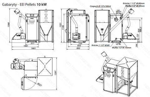 KOSTRZEWA KOCIOŁ EEI PELLETS 10kW KOSTRZEWA KOCIOŁ EEI PELLETS 10kW