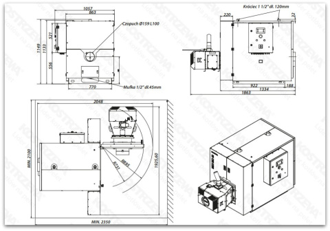 KOSTRZEWA KOCIOŁ MIDI BIO NE 52kW KOSTRZEWA KOCIOŁ MIDI BIO NE 52kW