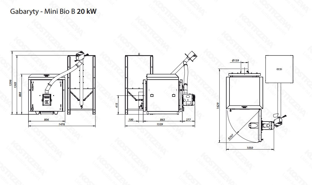 KOSTRZEWA KOCIOŁ MINI BIO B NE 20kW KOSTRZEWA KOCIOŁ MINI BIO B NE 20kW