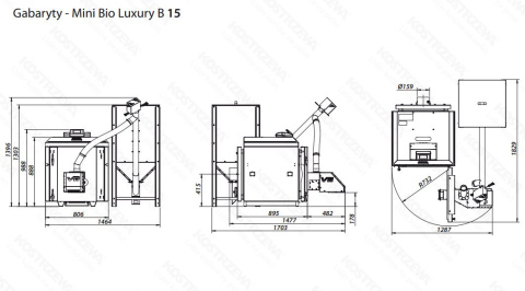 KOSTRZEWA KOCIOŁ MINI BIO LUXURY B 15kW KOSTRZEWA KOCIOŁ MINI BIO LUXURY B 15kW