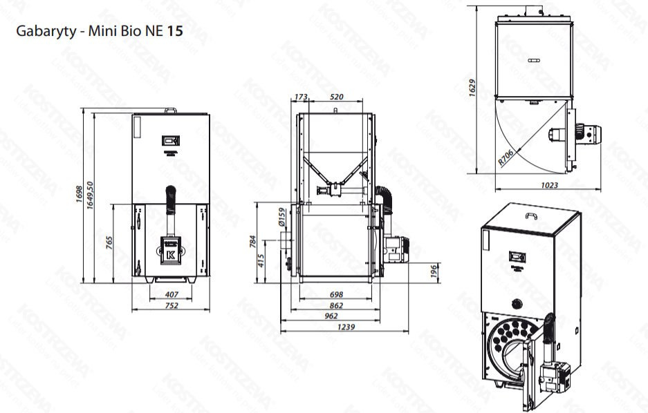 KOSTRZEWA KOCIOŁ MINI BIO NE 15kW KOSTRZEWA KOCIOŁ MINI BIO NE 15kW