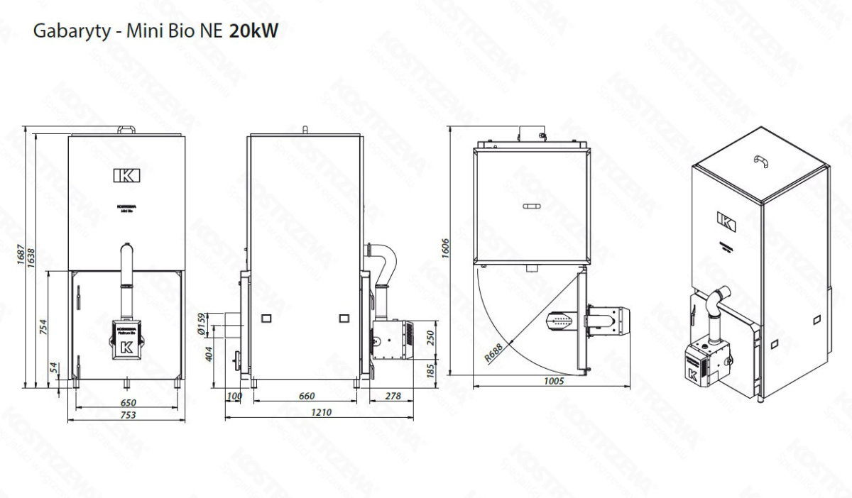 KOSTRZEWA KOCIOŁ MINI BIO NE 20kW KOSTRZEWA KOCIOŁ MINI BIO NE 20kW