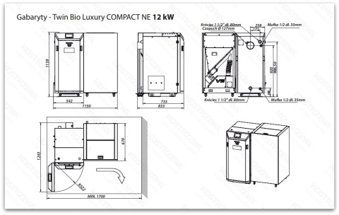 KOSTRZEWA KOCIOŁ TWIN BIO LUXURY COMPACT NE 12KW KOSTRZEWA KOCIOŁ TWIN BIO LUXURY COMPACT NE 12KW