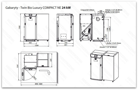 KOSTRZEWA KOCIOŁ TWIN BIO LUXURY NE 24kW KOSTRZEWA KOCIOŁ TWIN BIO LUXURY NE 24kW