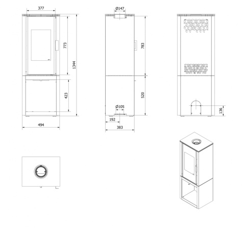 KRATKI PIEC KOZA STALOWA ENYO/FLAT/02 KRATKI PIEC KOZA STALOWA ENYO/FLAT/02