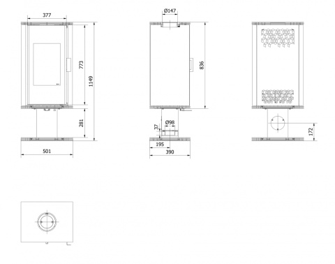 KRATKI PIEC KOZA STALOWA ENYO/FLAT/03 KRATKI PIEC KOZA STALOWA ENYO/FLAT/03