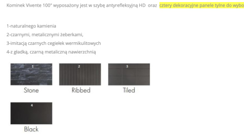 OPTIFLAME WKŁAD KOMINKOWY ELEKTRYCZNY VIVENTE 100 OPTIFLAME WKŁAD KOMINKOWY ELEKTRYCZNY VIVENTE 100