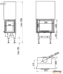 ROBIREN WKŁAD KOMINKOWY SLIM AIR6S CORNER L/P LIFT