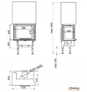 ROBIREN WKŁAD KOMINKOWY SLIM AIR6S CORNER L/P LIFT