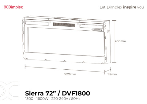 OPTIFLAME KOMINEK ELEKTRYCZNY SIERRA 72 OPTIFLAME KOMINEK ELEKTRYCZNY SIERRA 72