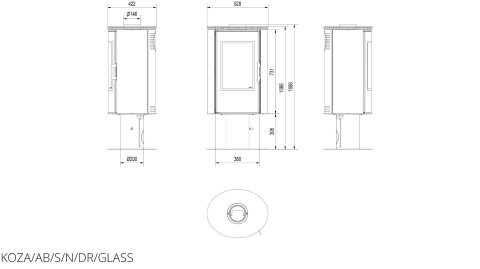 KRATKI PIEC KOZA AB S/N/DR GLASS Z DOMYKANIEM KRATKI PIEC KOZA AB S/N/DR GLASS Z DOMYKANIEM